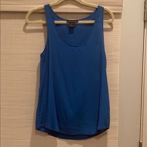 French Connection Silk Tank Top Blue